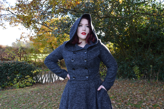 Collectif Sparkle Tweed Rosie Skirt Heather Cropped Hooded Jacket