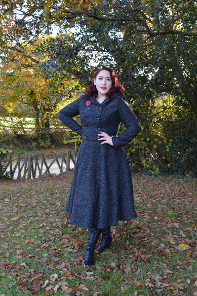 Collectif Sparkle Tweed Rosie Skirt Heather Cropped Hooded Jacket