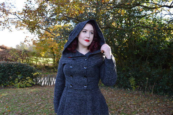 Collectif Sparkle Tweed Rosie Skirt Heather Cropped Hooded Jacket