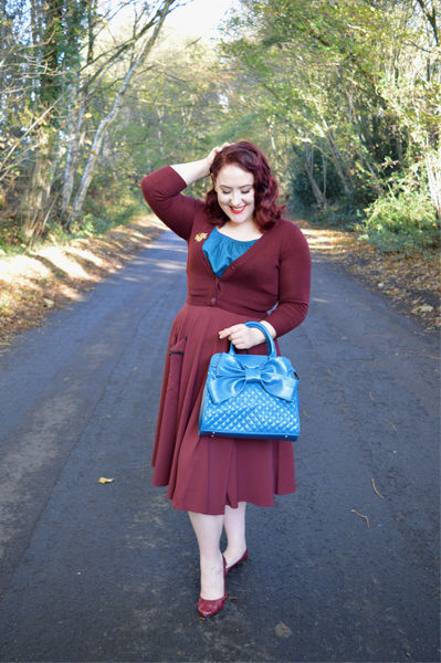 Voodoo Vixen Wrapped In A Bow Bag Blue