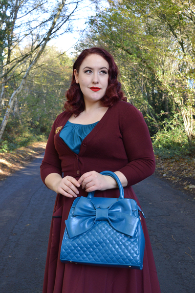 Voodoo Vixen Wrapped In A Bow Bag Blue