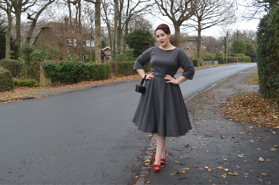 Heart My Closet Custom Made Nancy Dress Dark Grey