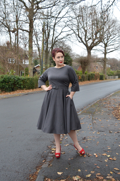 Heart My Closet Custom Made Nancy Dress Dark Grey