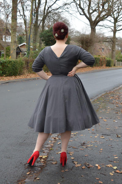 Heart My Closet Custom Made Nancy Dress Dark Grey