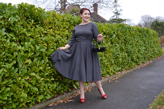 Heart My Closet Custom Made Nancy Dress Dark Grey