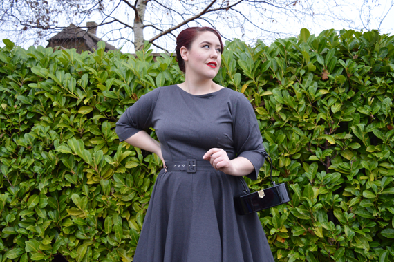 Heart My Closet Custom Made Nancy Dress Dark Grey