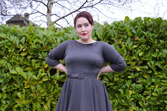 Heart My Closet Custom Made Nancy Dress Dark Grey