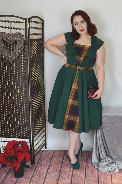 Miss Candyfloss Ella-Gia Tartan dress Miss Victory Violet