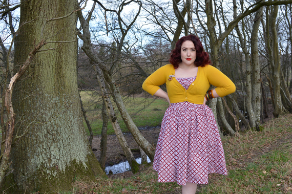 Hearts and Found Dark Red Livewire Chain link custom Grace dress
