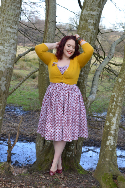 Hearts and Found Dark Red Livewire Chain link custom Grace dress