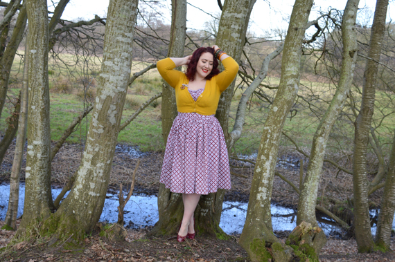 Hearts and Found Dark Red Livewire Chain link custom Grace dress