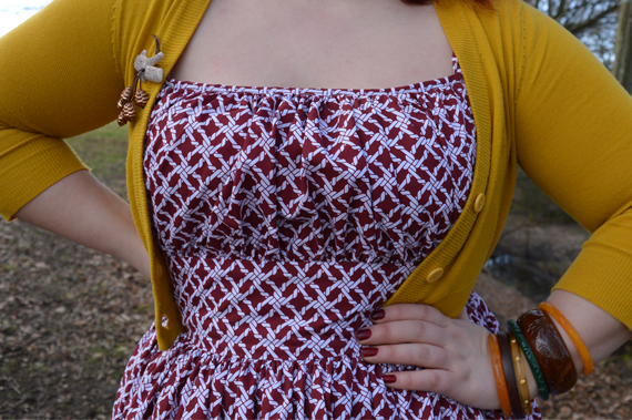 Hearts and Found Dark Red Livewire Chain link custom Grace dress