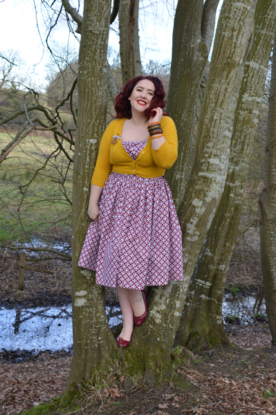 Hearts and Found Dark Red Livewire Chain link custom Grace dress