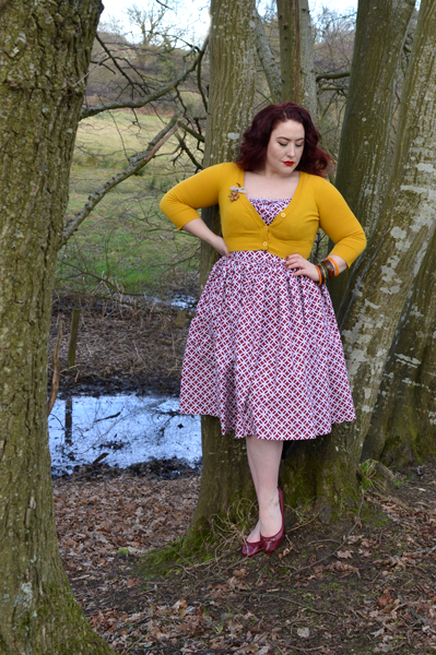 Hearts and Found Dark Red Livewire Chain link custom Grace dress