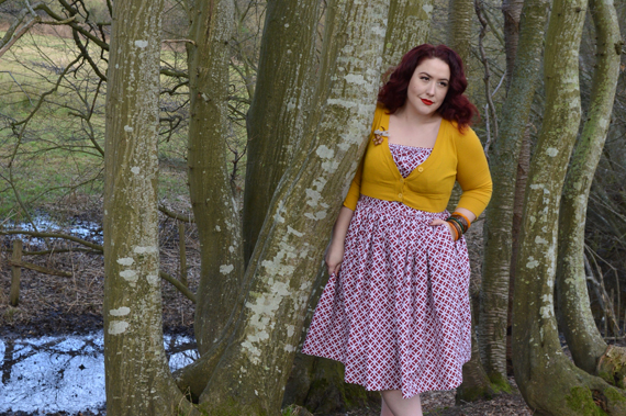 Hearts and Found Dark Red Livewire Chain link custom Grace dress