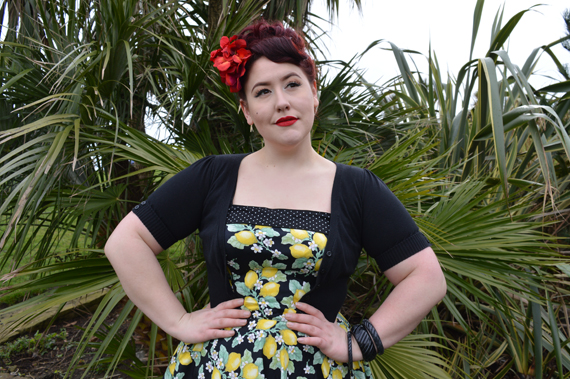 Hell Bunny Leandra 50s lemon print dress