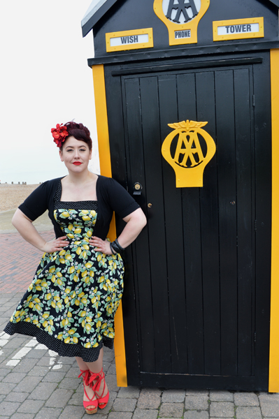 Hell Bunny Leandra 50s lemon print dress
