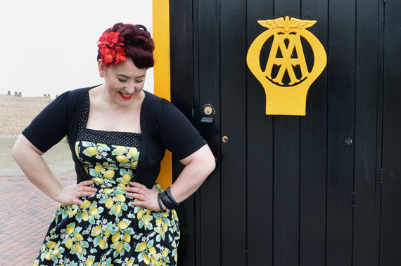 Hell Bunny Leandra 50s lemon print dress