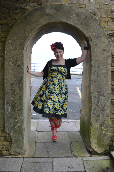Hell Bunny Leandra 50s lemon print dress