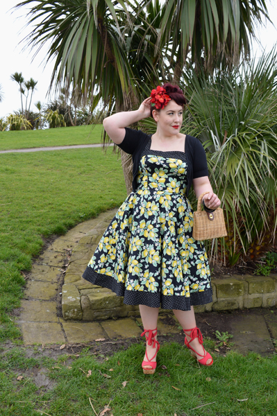 Hell Bunny Leandra 50s lemon print dress