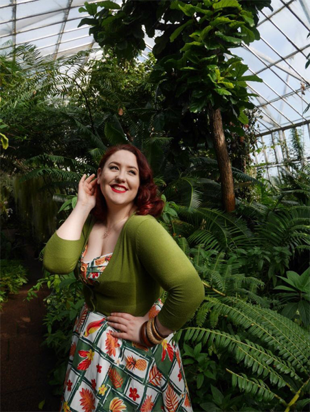 Collectif Fairy doll Tropical Bamboo dress Lulu Hun Lidia Yellow flats