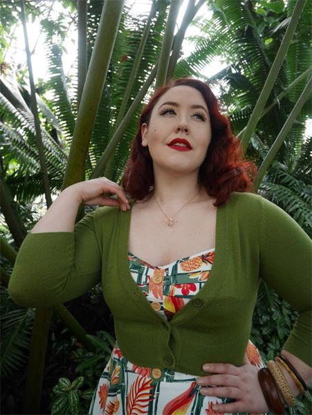 Collectif Fairy doll Tropical Bamboo dress Lulu Hun Lidia Yellow flats