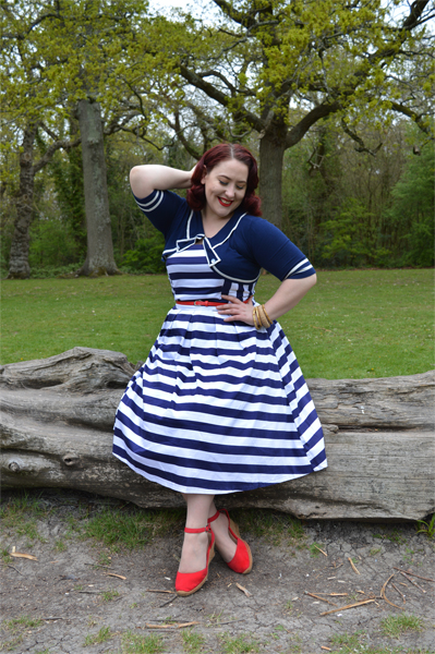 Dolly and Dotty Lana striped strapless dress