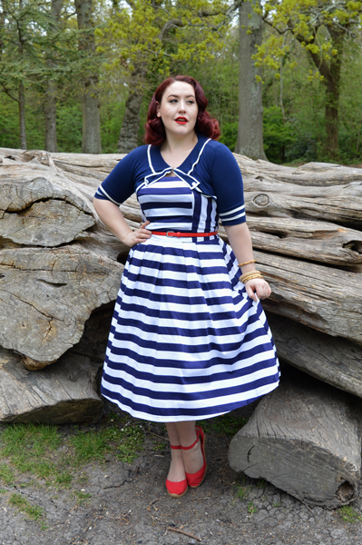 Dolly and Dotty Lana striped strapless dress