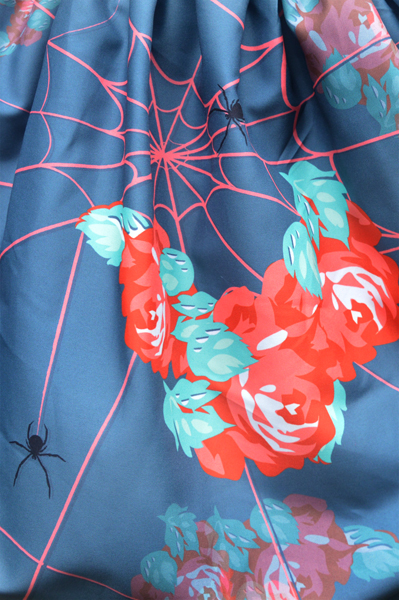 The Oblong Box Shop Charlotte's Web novelty gathered skirt coral embroidered sweater