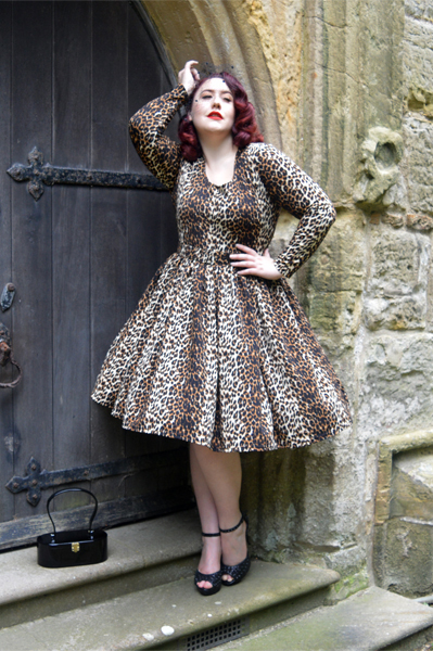 Wild Leopard Troublemaker swing dress Vixen by Micheline Pitt Deadly is the Female