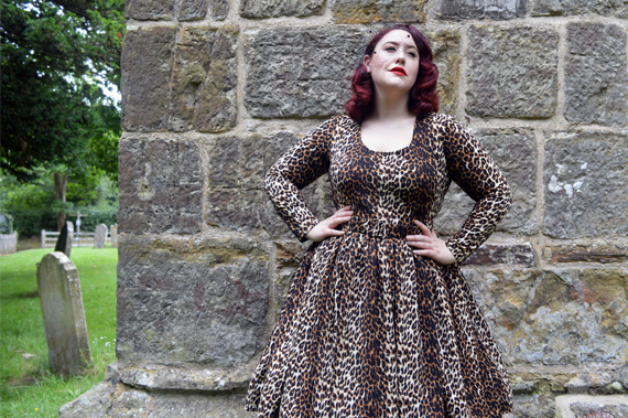 Wild Leopard Troublemaker swing dress Vixen by Micheline Pitt Deadly is the Female