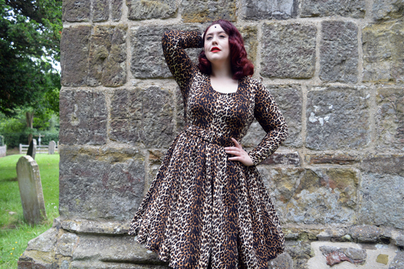 Wild Leopard Troublemaker swing dress Vixen by Micheline Pitt Deadly is the Female
