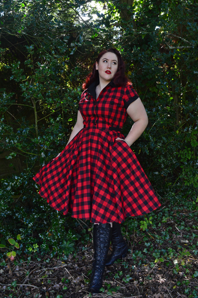 Heart of Haute Red Buffalo Gingham Dinette dress 