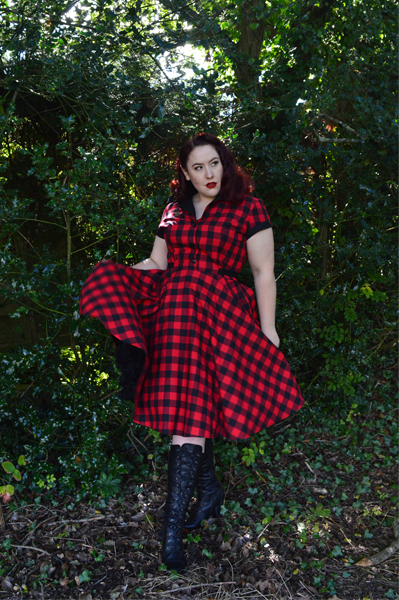 Heart of Haute Red Buffalo Gingham Dinette dress 