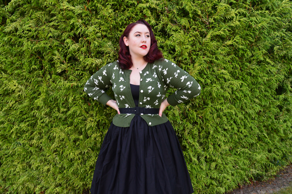 Collectif vintage Jessie floral Jacquard cardigan 