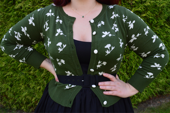 Collectif vintage Jessie floral Jacquard cardigan 