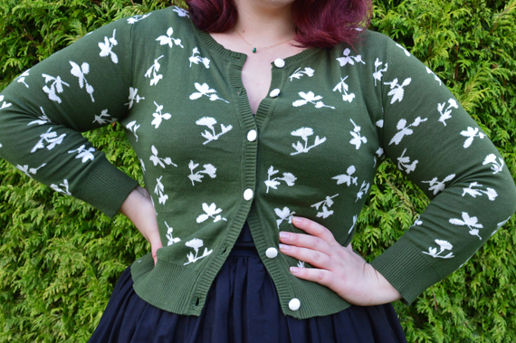 Collectif vintage Jessie floral Jacquard cardigan 