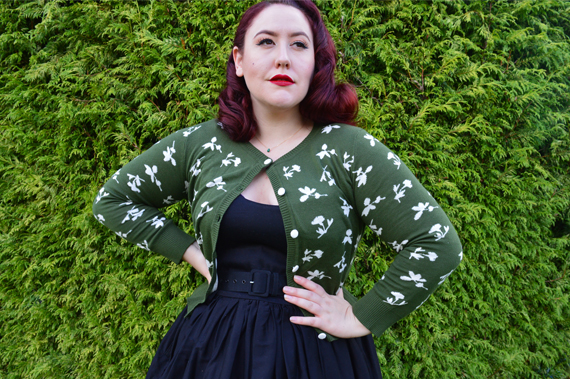 Collectif vintage Jessie floral Jacquard cardigan 