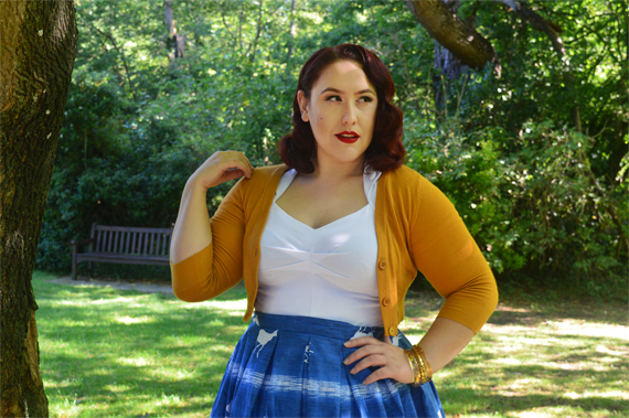 Hell Bunny Montana print skirt plus size