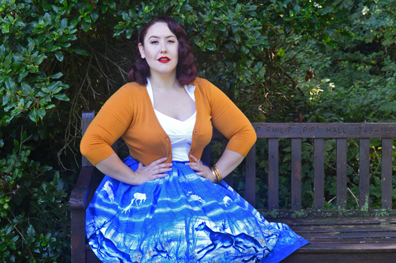 Hell Bunny Montana print skirt plus size