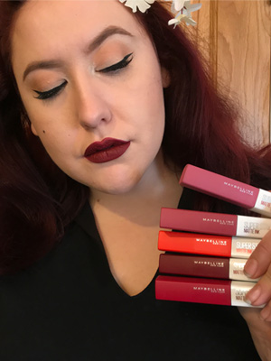 Maybelline Super Stay Matte Ink liquid lipstick Lover, Ruler, Heroine, Pioneer, Voyager