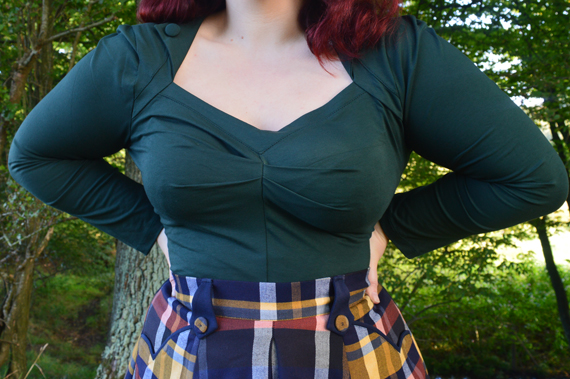 Aubree-Gia top Tiffany-Lee tartan skirt by Miss Candyfloss