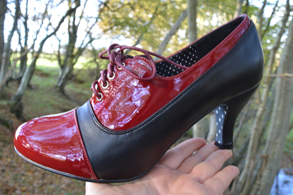 Dancing Days Banned Eliza teal dress Candice hat fascinator, Let the Good Times Roll booties black burgundy