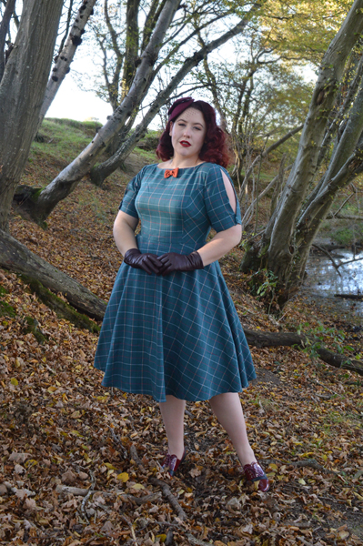 Dancing Days Banned Eliza teal dress Candice hat fascinator, Let the Good Times Roll booties black burgundy