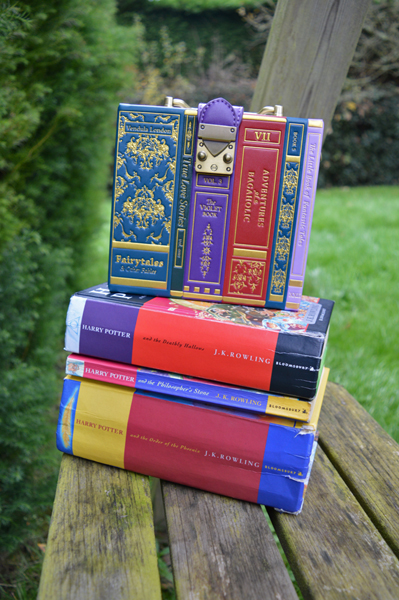 Vendula London quirky books shaped bag 