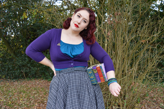 Vendula London quirky books shaped bag 