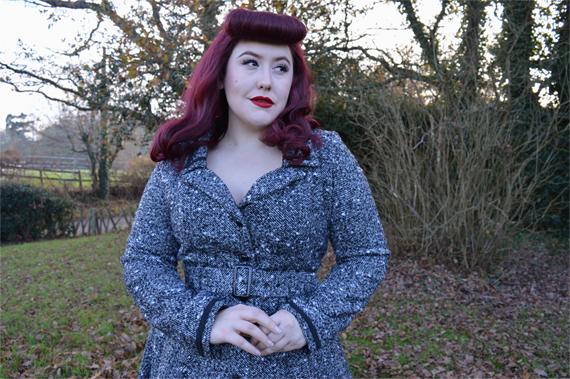 Collectif Riley coat Paige Hooded velvet cape