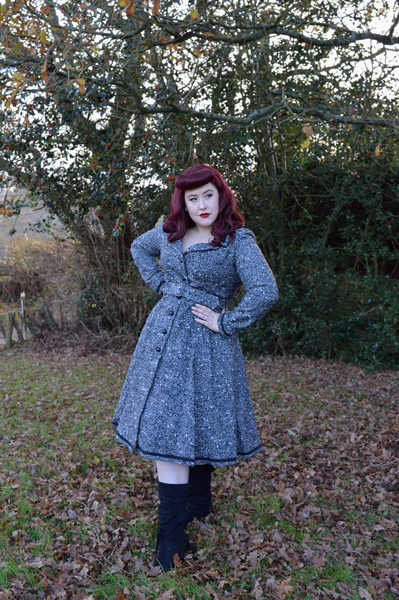 Collectif Riley coat Paige Hooded velvet cape