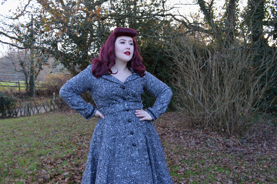 Collectif Riley coat Paige Hooded velvet cape