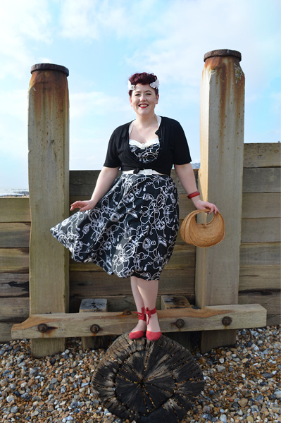 Hell Bunny 50s Mistral dress Black Loretta cardigan plus size discount code AMYMAY20!%
